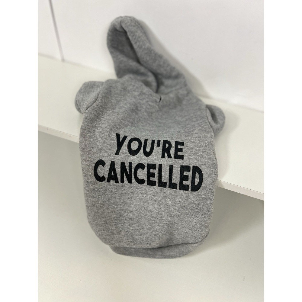 Fab Dog Small‎ Sweater Gray "You're Cancelled" – Preowned – Worn 1x